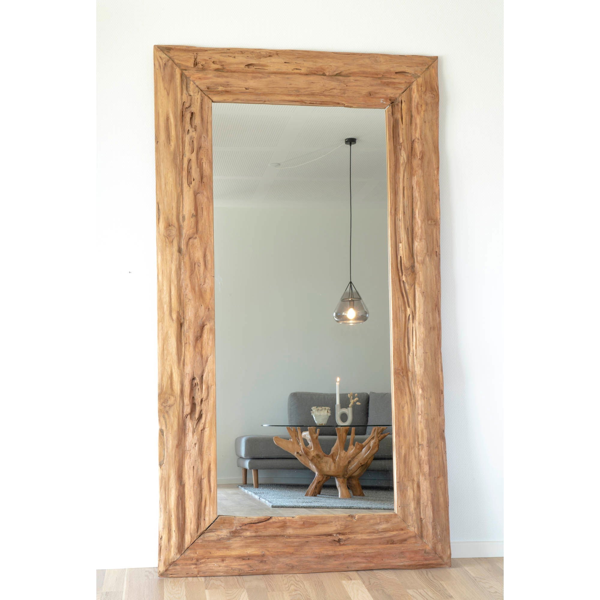 Granada – Antikspiegel aus recyceltem Teakholz, 101 × 180 cm